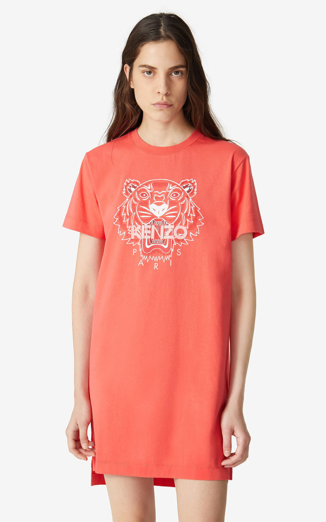 Kenzo Tiger T shirt Dress Red For Womens 3069YVLTQ